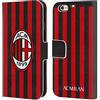 Head Case Designs Licenza Ufficiale AC Milan in Casa 2018/19 Kit Cresta Custodia Cover in Pelle a Portagoglio Compatibile con Apple iPhone 6 / iPhone 6s