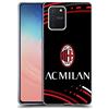 Head Case Designs Licenza Ufficiale AC Milan Curvato Modelli Cresta Custodia Cover in Morbido Gel Compatibile con Samsung Galaxy S10 Lite