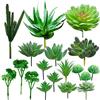 Cayway Piante Grasse Finte Decorative, 18 Pz Verde Succulente Artificiali Piante Succulente Finte per La Decorazione del Paesaggio Decorazioni, Casa Giardino Decorazioni