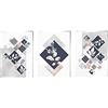 Artze Wall Art Stampa floreale geometrica astratta botanica, 30 cm di larghezza x 40 cm di altezza, blu navy/rosa
