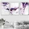 Artze Wall Art Set di 3 stampe artistiche astratte, 30 cm di larghezza x 40 cm di altezza, rosa/viola/bianco