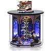 Cuteefun Miniature Casa delle Bambole, Fai da te in Legno Dream Bottle Kit con la Copertura Antipolvere, Artigianato Artigianale per Adulti 1:100, Regalo, Chirstmas (Cancello Magico)