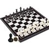 WEofferwhatYOUwant 3 in 1 Chess Checkers Backgammon Set Magnetico Scacchi da Viaggio Magnetico Scacchi con Custodia Pieghevole 24,9 cm