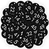 OFFCUP Portachiavi Numerati, Etichette Numerate in Plastica, Targhette Numerate in Plastica, Portachiavi con Targhette Identificative per Hotel Palestra Deposito Bagagli (1-50, Nero)