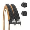 ECOVELO EBA28PCE 2 COPERTONI NERO PARA 700 X 35 C + CAMERE PNEUMATICI 28 1 5/8 3/8 CITY BIKE BICI TREKKING STRADALE