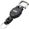 Rapala - Moschettone RCD Small Retractable Lanyard - Piccolo Moschettone per la Pesca in Zinco con Rotazione a 360°, Aggancio Rapido e Molla Robusta - Accessorio Professionale da Pesca Taglia S - Nero