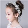 IYOU Principessa Bianco Fiore Copricapo Perla Capelli Vestito Cristallo Bridal Matrimonio Accessori per capelli per Fiore Ragazze