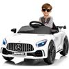 ATAA Mercedes GTR Mini 12v - Bianco - Auto elettrica per Bambini 12 V con Telecomando per Genitori e Maniglia per rimorchiarlo