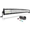 Willpower Barra LED Curva 81cm 32 Pollici 405W Fari LED 12V 24V Impermeabile Faretti LED Faro da Lavoro LED Barra Luci LED per Fuoristrada Auto Trattore Camion 4x4 Barca ATV con Cablaggio