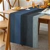 Hanrunsi Runner da Tavola per Primavera, Soggiorno, Grigio, Blu Navy, 183 x 33 cm, Floreale, Lino