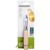 Fackelmann Pelapatate verdure 15 cm. Lama tagliatrice con lama dentata in acciaio inox, FAIR. Pelapatate manuale girevole in legno per cucina certificato FSC™.