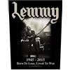 Motorhead Lemmy Lived To Win ufficiale 30x36x27cm Toppa posteriore Patch