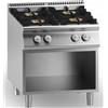 Ristosubito Cucina a gas MDLR 4 fuochi Vano aperto Modello CL7080PCGB