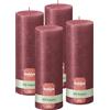 Bolsius - Candela rustica a pilastro luccicante - Oro - 19 cm - Confezione da 4 - Non gocciolante - Candele profumate