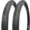 ECOVELO 2 COPERTONI 27.5 X 2.10 (54-584) GOMME 27.5 MOUNTAIN BIKE PNEUMATICI TASSELLATI RIGIDI BICICLETTA BICI MTB