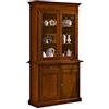 mobili2g MOBILI 2G - CREDENZA VETRINA in Legno Noce Arte POVERA 103X42X210 H (383)