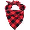 YUANstore Classico Rosso Nero Plaid Pet Dog Bandana Gatto Cucciolo Fazzoletto Pet Dog Accessori Pet Fazzoletto Sciarpa Cane Saliva Asciugamano