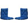 AMBIENTE HOME Chicreat Cuscini per sedie, con schienale, blu, 98 x 50 x 8 cm, set da 2