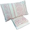 Zer0bed, Lenzuolo Letto Singolo Bianco Malva, Indigo, Completo Lenzuolo, Lenzuolo Sopra, Lenzuolo Con Angoli, Federa, 100 Percento Puro Cotone, Bianco Malva, Camera da letto