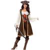 SMIFFYS Costume fanciulla pirata in alto mare con abito, pantaloni e bandoliera Halloween