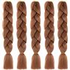 BYNYXI 5 extension Jumbo Braids, 120 cm, capelli sintetici da intrecciare, trecce sintetiche, crochet per capelli intrecciati, in tinta unita Ombre Jumbo trecce per capelli intrecciati