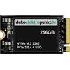 dekoelektropunktde SSD 256 GB M.2 2242 NVMe PCIe 3.0 x 4 adatto per notebook, netbook, Ultrabook, NUC
