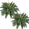 SOMYTING - 2 felci artificiali Boston - 58 cm - Piante artificiali in plastica resistente ai raggi UV - Decorazione per piscina esterna, giardino, portale