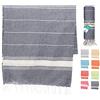 Artexia Telo Mare Grande In Cotone Riciclato Telo Spiaggia 90x170 cm Asciugamano Da Spiaggia Telo Mare XXL Asciugatura Rapida Ultra Leggero E Morbido (Navy)