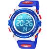 BEN NEVIS Orologio da Polso Orologi Sport per Bambini Digitale Multifunzione Impermeabile LED Luce Allarme Calendario Data con Cinturino in Silicone Blu