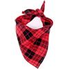 YUANstore Classico Rosso Nero Plaid Pet Dog Bandana Gatto Cucciolo Fazzoletto Pet Dog Accessori Pet Fazzoletto Sciarpa Cane Saliva Asciugamano