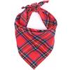 YUANstore Classico Rosso Nero Plaid Pet Dog Bandana Gatto Cucciolo Fazzoletto Pet Dog Accessori Pet Fazzoletto Sciarpa Cane Saliva Asciugamano