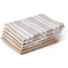 Encasa XO Strofinacci Cucina Cotone, Asciugapiatti 70x45 cm | Beige, 100% Cotone | Trama Waffle e Piatta | Super Assorbente | Asciugatura Rapida | Set di 5