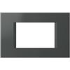 TEM PLACCA 3 MODULI ANTRACITE SERIE LINE TEM OL30-TEMOL30AT-U