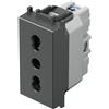 TEM PRESA 2P+T 16A BIVALENTE STANDARD ITALIANO ANTRACITE VM30-TEMVM30AT-U