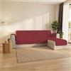 Italian Bed Linen Copridivano Trendy con penisola Reversibile, Misura Seduta 290 cm, Microfibra Soft Touch Mano Pesca, Ideale per Chi ha Animali Domestici, Protezione Totale, Bordeaux