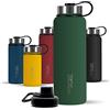 720°DGREE Borraccia termica 750 ml noLimit - Bottiglia acqua termiche in acciaio inox - Senza BPA - Borracce perfetto per bevande (710ml) calde, fredde, università, ufficio, all'aperto +2 Coperchi