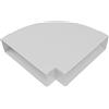 Vent Systems 204 x 60 mm connettore rettangolare a 90° - ingresso tubo orizzontale, giunto di scarico - riscaldamento, raffreddamento, attacco di ventilazione - adattatore canale HVAC