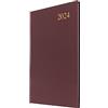 Collins Debden Collins Essential - Agenda settimanale 2024, formato A5, agenda completa 2024, vista giornaliera, settimanale e mensile, formato A5, marrone