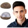 Lordhair Protesi Capelli Uomo, Pelle Super Sottile da 0,06 mm Tutti con loop a V Parrucca da Uomo per Sistema Capillare da 8x10 Pollici Dimensione Della Base Densità Media -130%