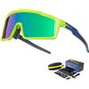 SCVCN Polarizzati Occhiali da Ciclismo 3 Lenti Intercambiabil Uomini Donne Bicicletta Corsa Pallavolo Tennis Guida Pesca Softball Alpinismo Golf Escursionismo Ad Alto Contrasto HD 14