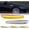 OZ-LAMPE Frecce Laterale Dinamico a LED per 159 Typ 939 Brera Typ 939, Indicatore di direzione Laterale Dinamico a LED 2 Pezzi Bianco Trasparente Canbus