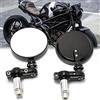 DREAMIZER Rotondi Specchietti moto Retrovisori, 7/8 22mm Specchietti laterali per manubrio pieghevoli da moto per Scooter Chopper Cruiser Street Bike Sportster 883 Bobber.