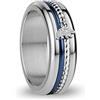 BERING Arctic Symphony Collection Seine 8 - Anello da donna in acciaio inox, finitura lucida, color argento