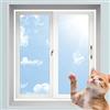 GGoty Zanzariera per gatti in rete anti-zanzara, protezione per gatti per la sicurezza dei gatti, reti da balcone antigraffio per gatti (60 x 120 cm, bianco+bianco)