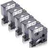 XemaX 5x XemaX Compatibile Nastri Etichette per D1 45013 A45013 S0720530 12mm Nero su Bianco Cassetta per Etichettatrice Label Manager 160 280 210D 360D 420P 220P 120P Label Point 100 150 200 300