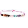 Eloboe essence 7 chakra e bracciale in argento sterling regolabile da 16 cm a 19 cm