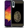 Head Case Designs Licenza Ufficiale AC Milan Nero E Oro Stemma Custodia Cover in Morbido Gel Compatibile con Samsung Galaxy A50/A30s (2019)