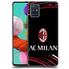 Head Case Designs Licenza Ufficiale AC Milan Curvato Modelli Cresta Custodia Cover in Morbido Gel Compatibile con Samsung Galaxy A51 (2019)