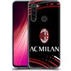 Head Case Designs Licenza Ufficiale AC Milan Curvato Modelli Cresta Custodia Cover in Morbido Gel Compatibile con Xiaomi Redmi Note 8T