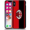Head Case Designs Licenza Ufficiale AC Milan Rosso E Nero Stemma Custodia Cover in Morbido Gel Compatibile con Apple iPhone X/iPhone XS